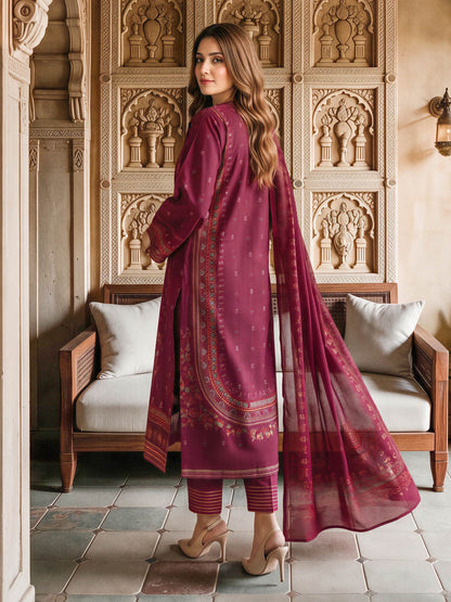 3 Piece Slub Khaddar Paste Suit (Unstitched)