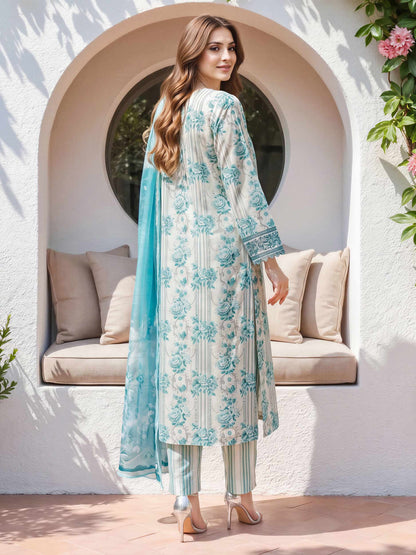 3 Piece Lawn Suit- Embroidered (Unstitched)