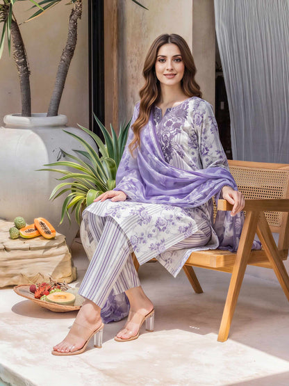 3 Piece Lawn Suit- Embroidered (Unstitched)
