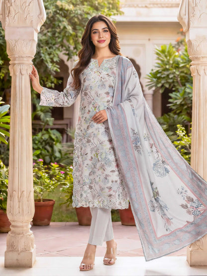 3 Piece Lawn Suit- Embroidered (Unstitched)