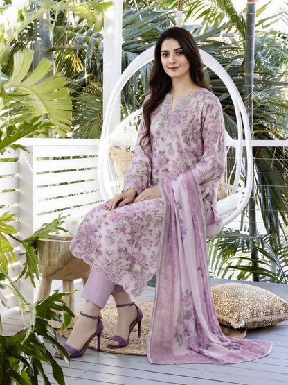 3 Piece Lawn Suit- Embroidered (Unstitched)