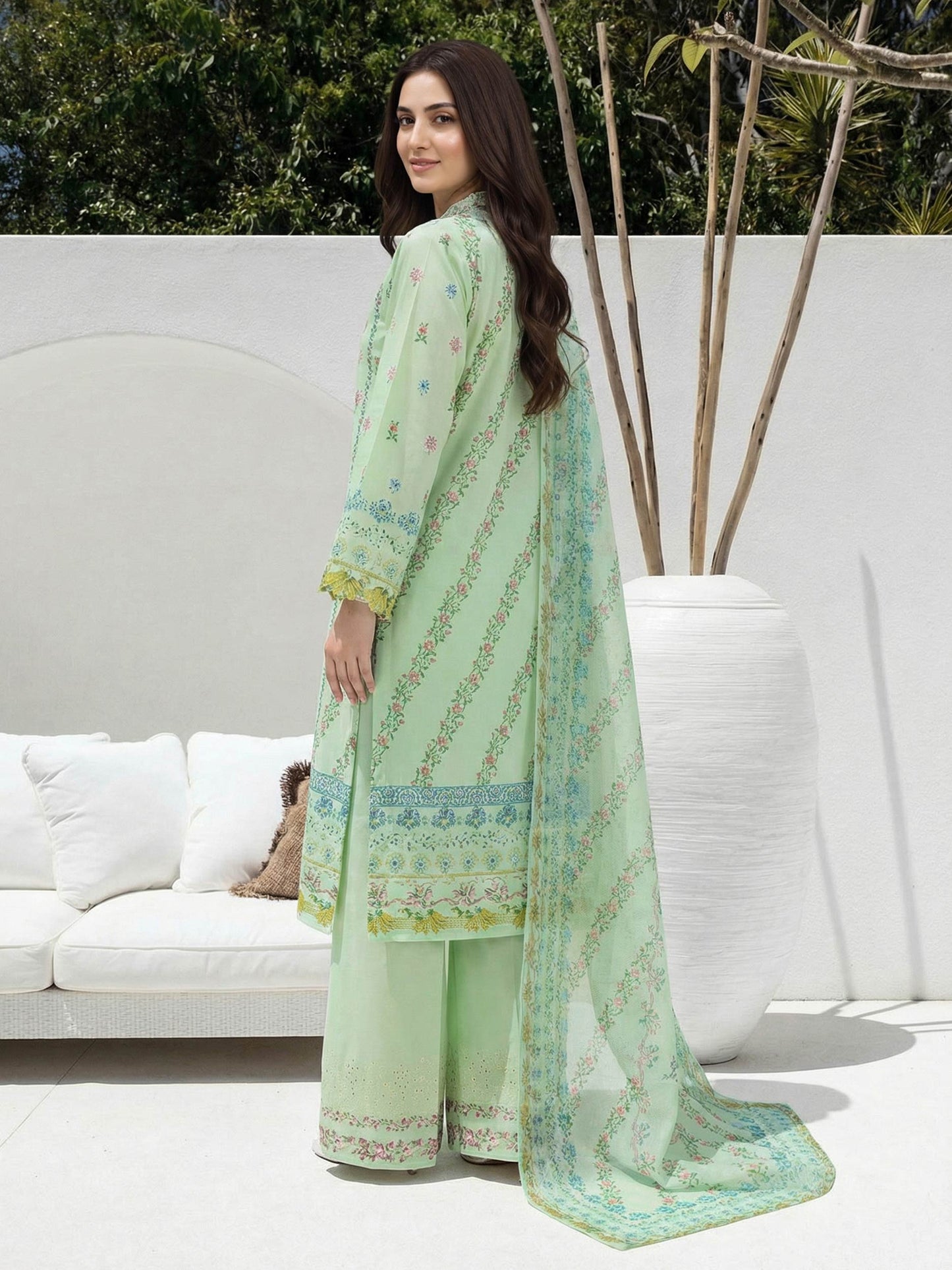 3 Piece Lawn Suit- Embroidered (Unstitched)
