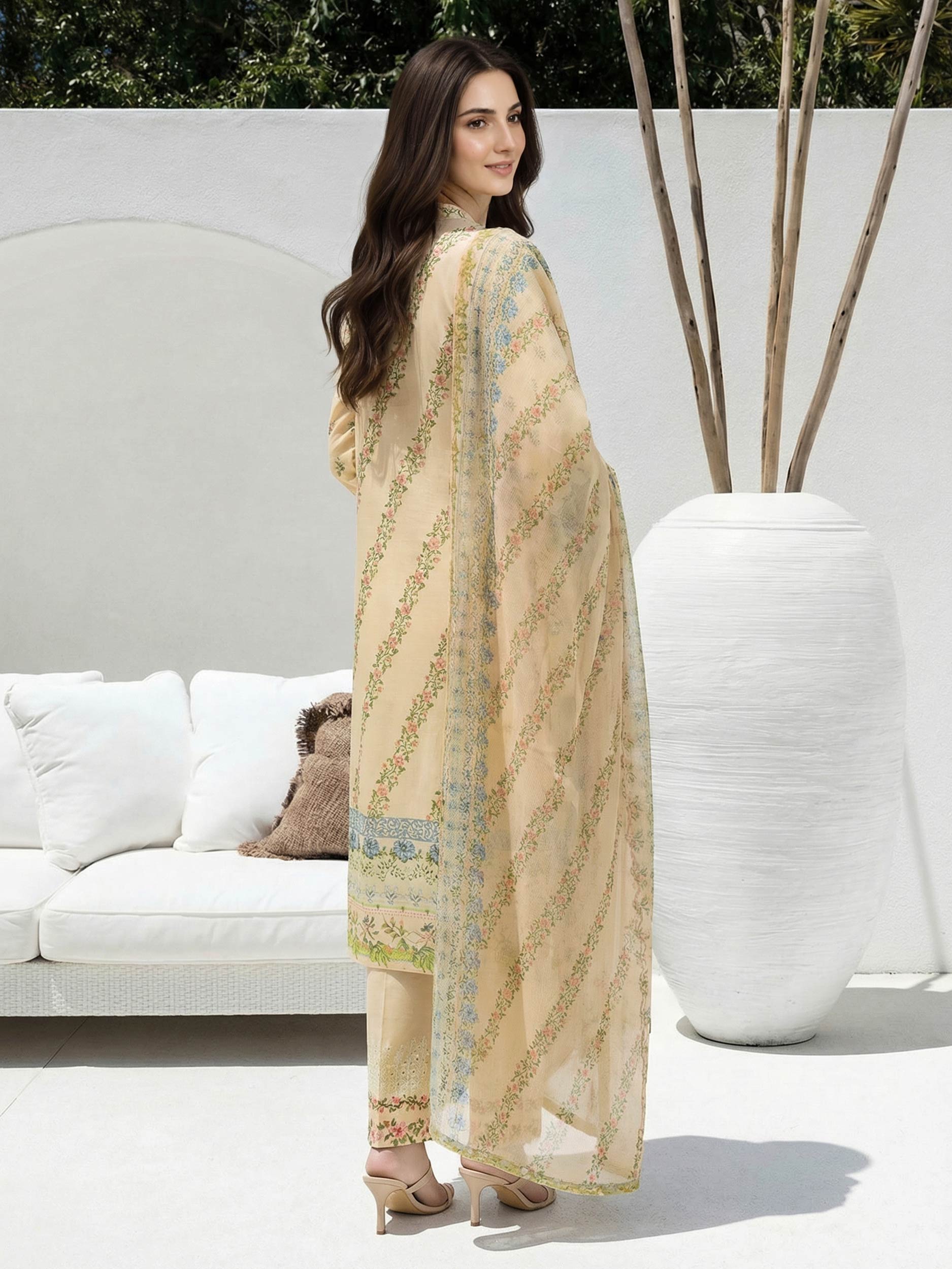 3 Piece Lawn Suit- Embroidered (Unstitched)
