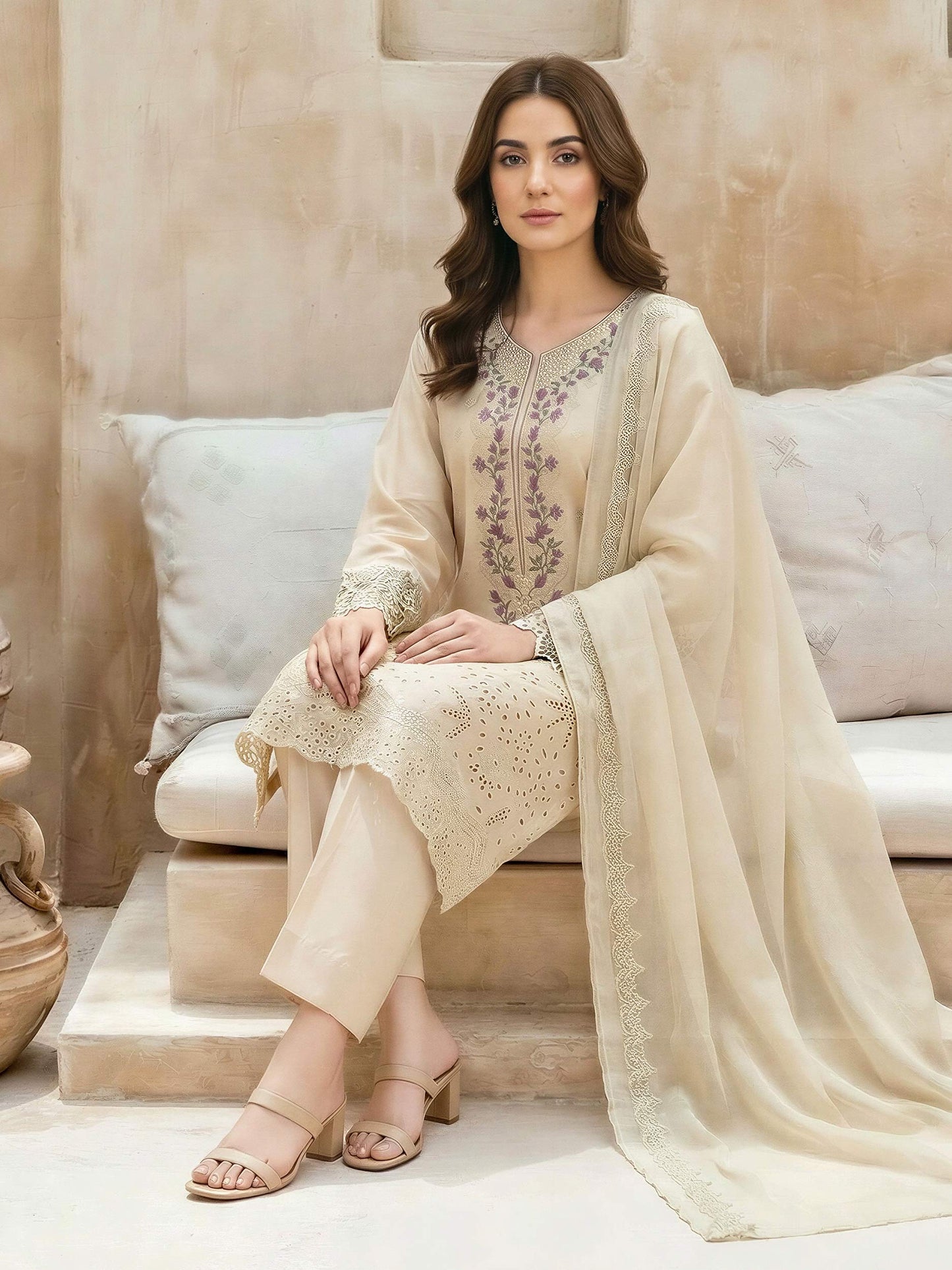 3 Piece Lawn Suit-Embroidered (Unstitched)