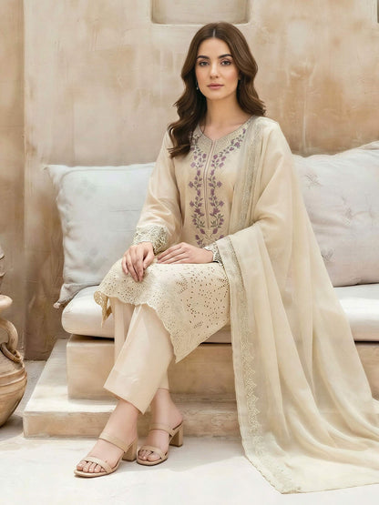 3 Piece Lawn Suit-Embroidered (Unstitched)