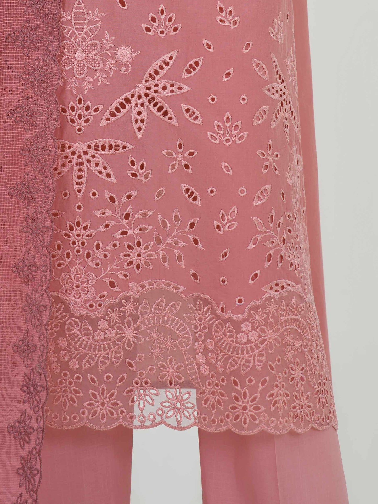 3 Piece Cambric Suit-Embroidered (Unstitched)