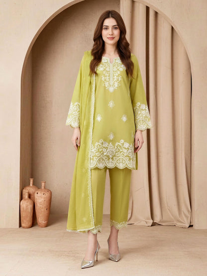 3 Piece Lawn Suit-Embroidered (Unstitched)