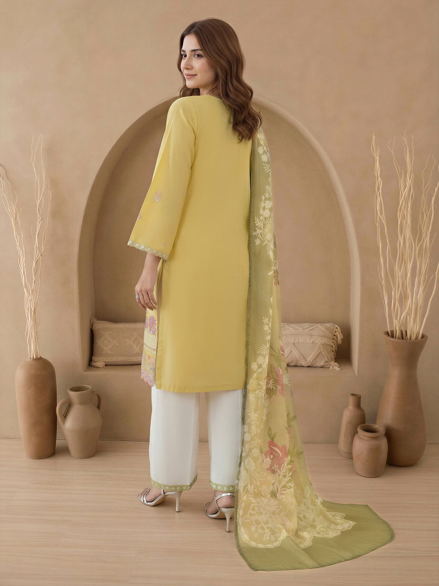 3 Piece Lawn Suit-Embroidered (Unstitched)