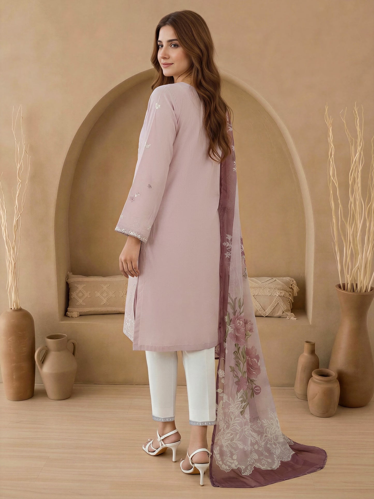 3 Piece Lawn Suit-Embroidered (Unstitched)