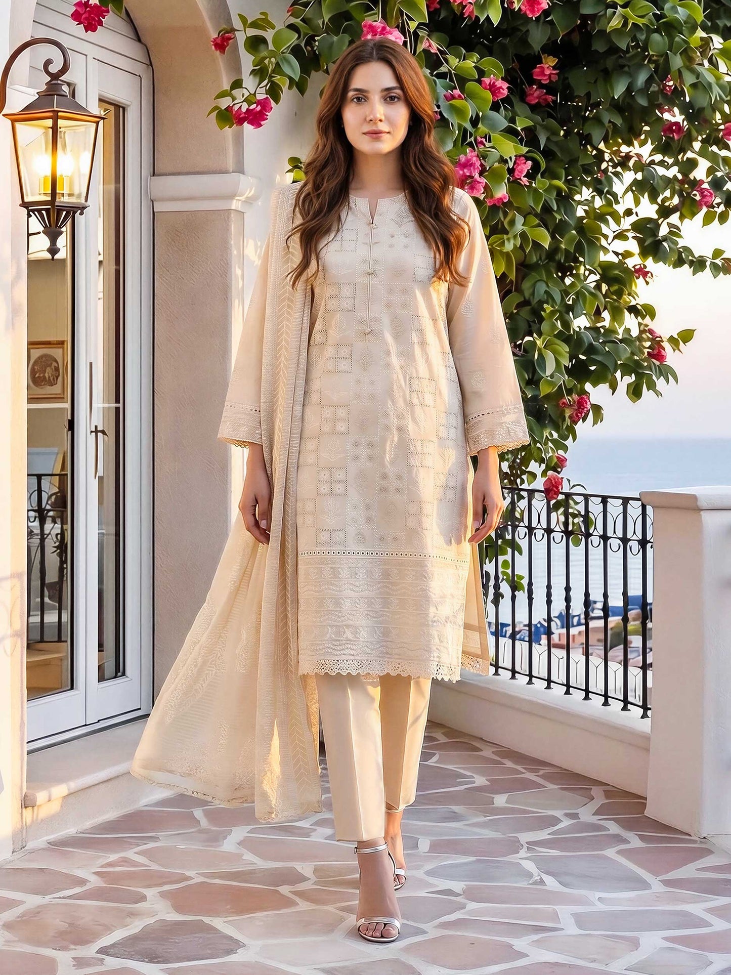 3 Piece Lawn Suit- Embroidered (Unstitched)