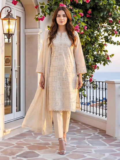 3 Piece Lawn Suit- Embroidered (Unstitched)