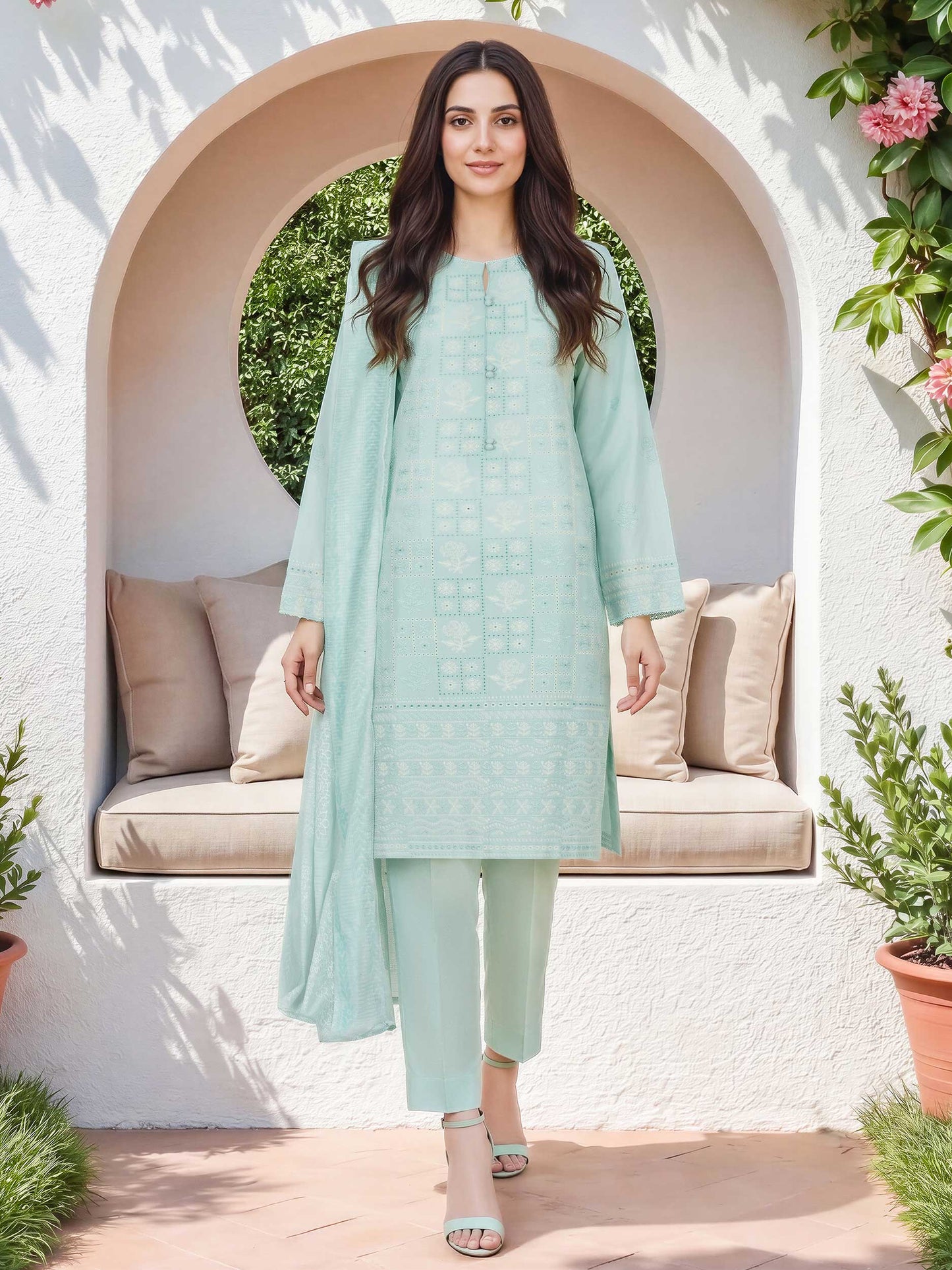 3 Piece Lawn Suit- Embroidered (Unstitched)