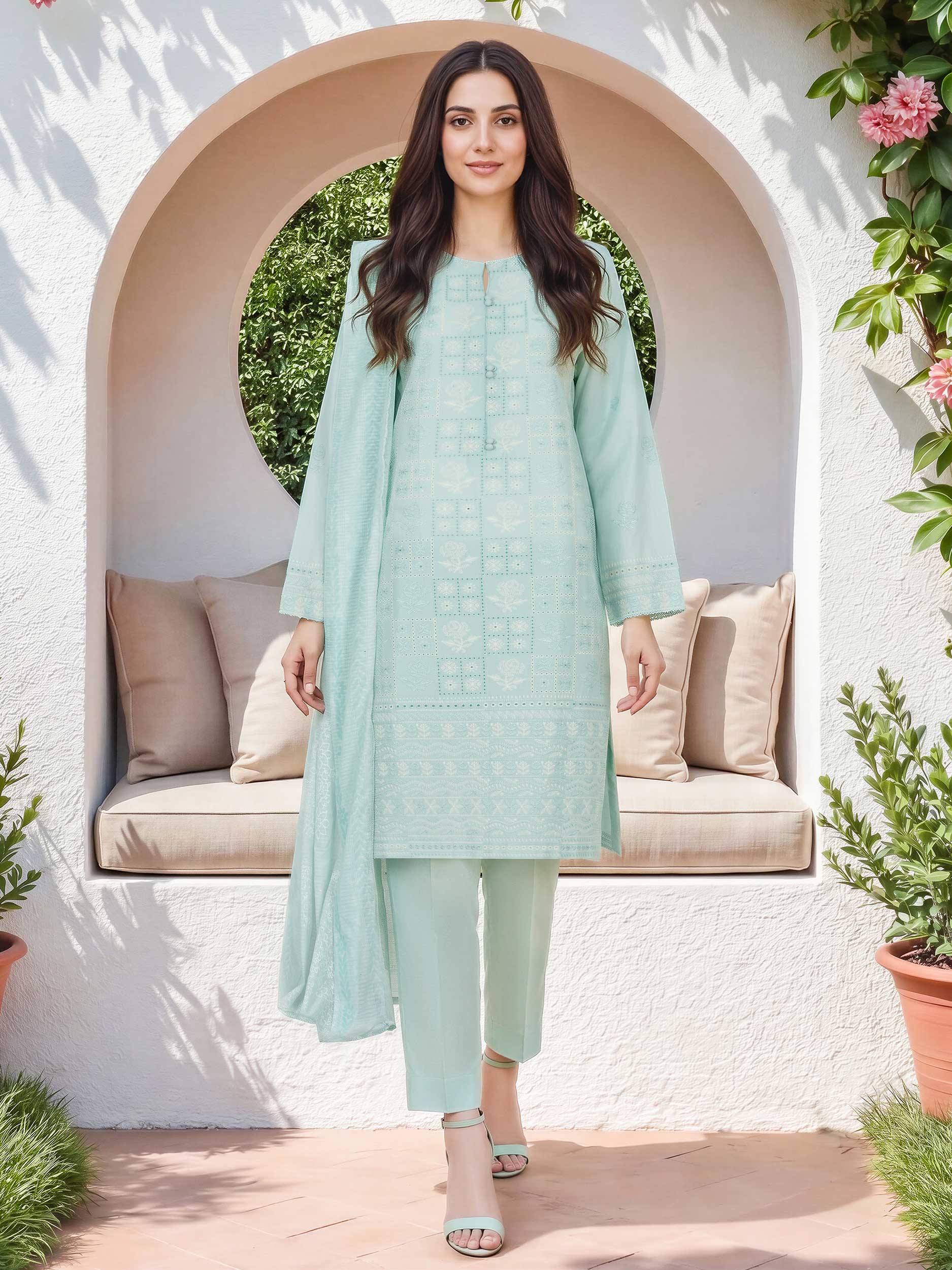 3 Piece Lawn Suit- Embroidered (Unstitched)