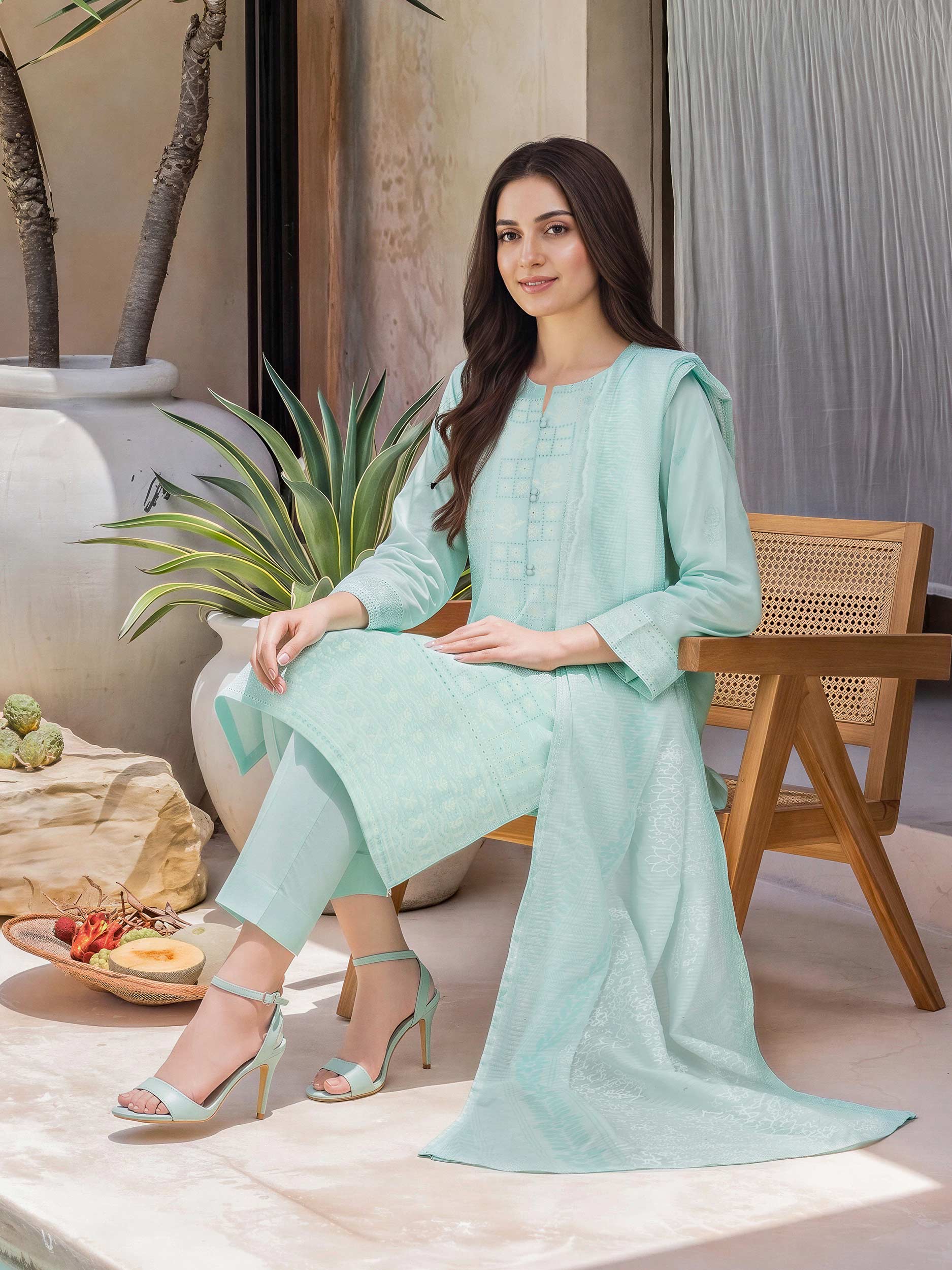 3 Piece Lawn Suit- Embroidered (Unstitched)