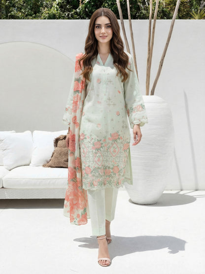 3 Piece Lawn Suit- Embroidered (Unstitched)