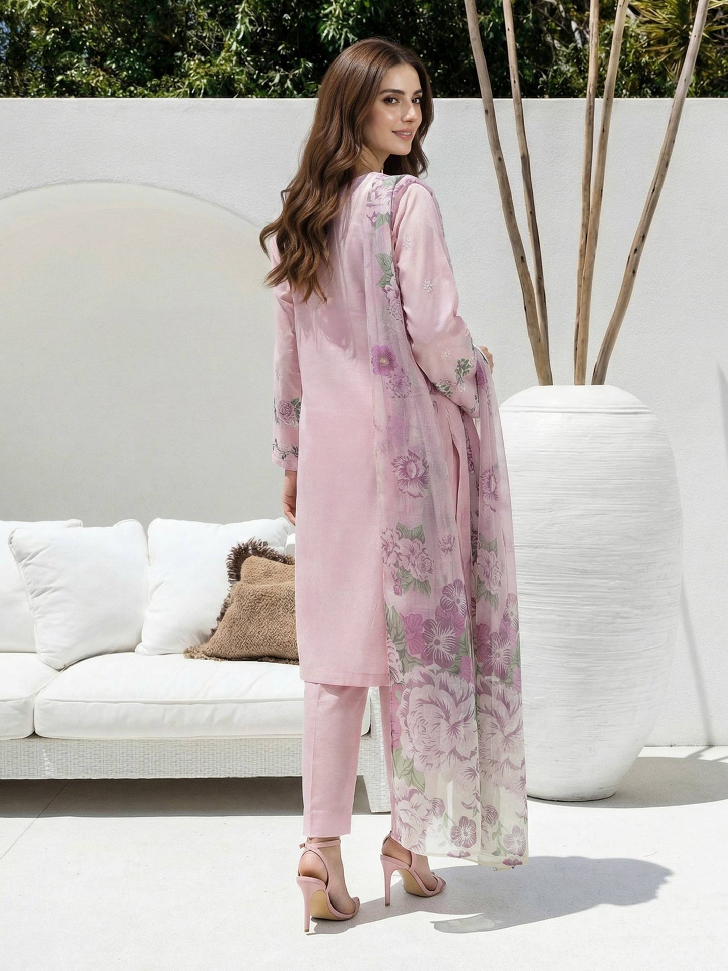 3 Piece Lawn Suit- Embroidered (Unstitched)