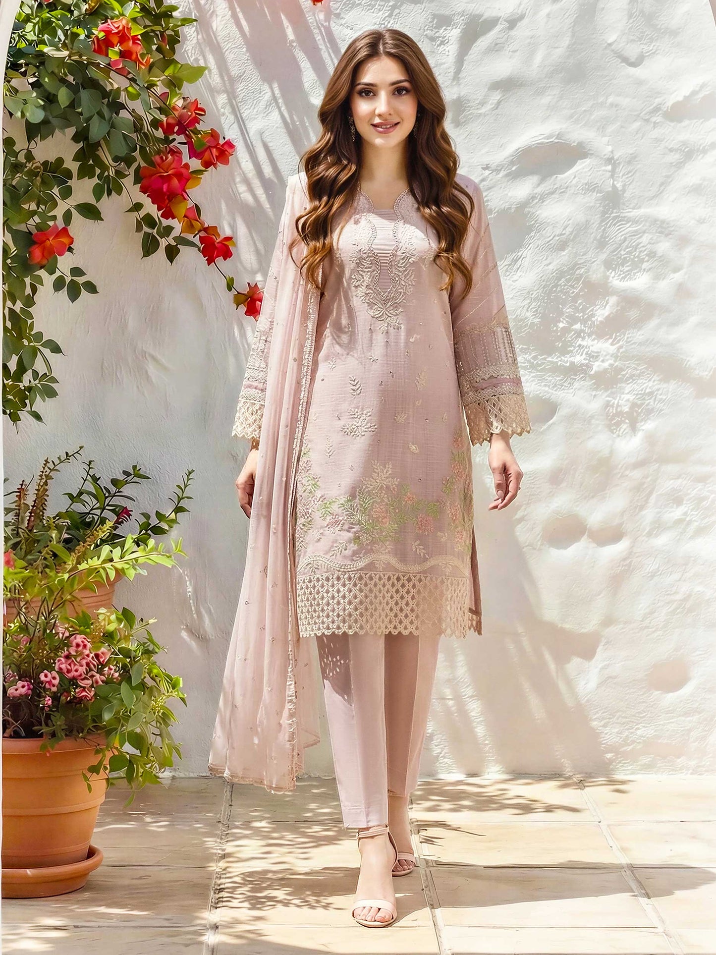 3 Piece Lawn Suit- Embroidered (Unstitched)