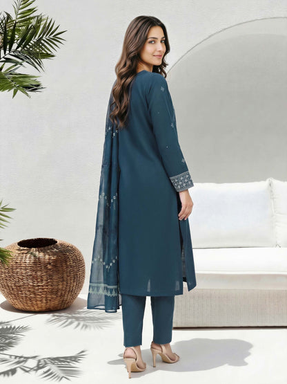 3 Piece Yarn Dyed Suit- Embroidered (Unstitched)