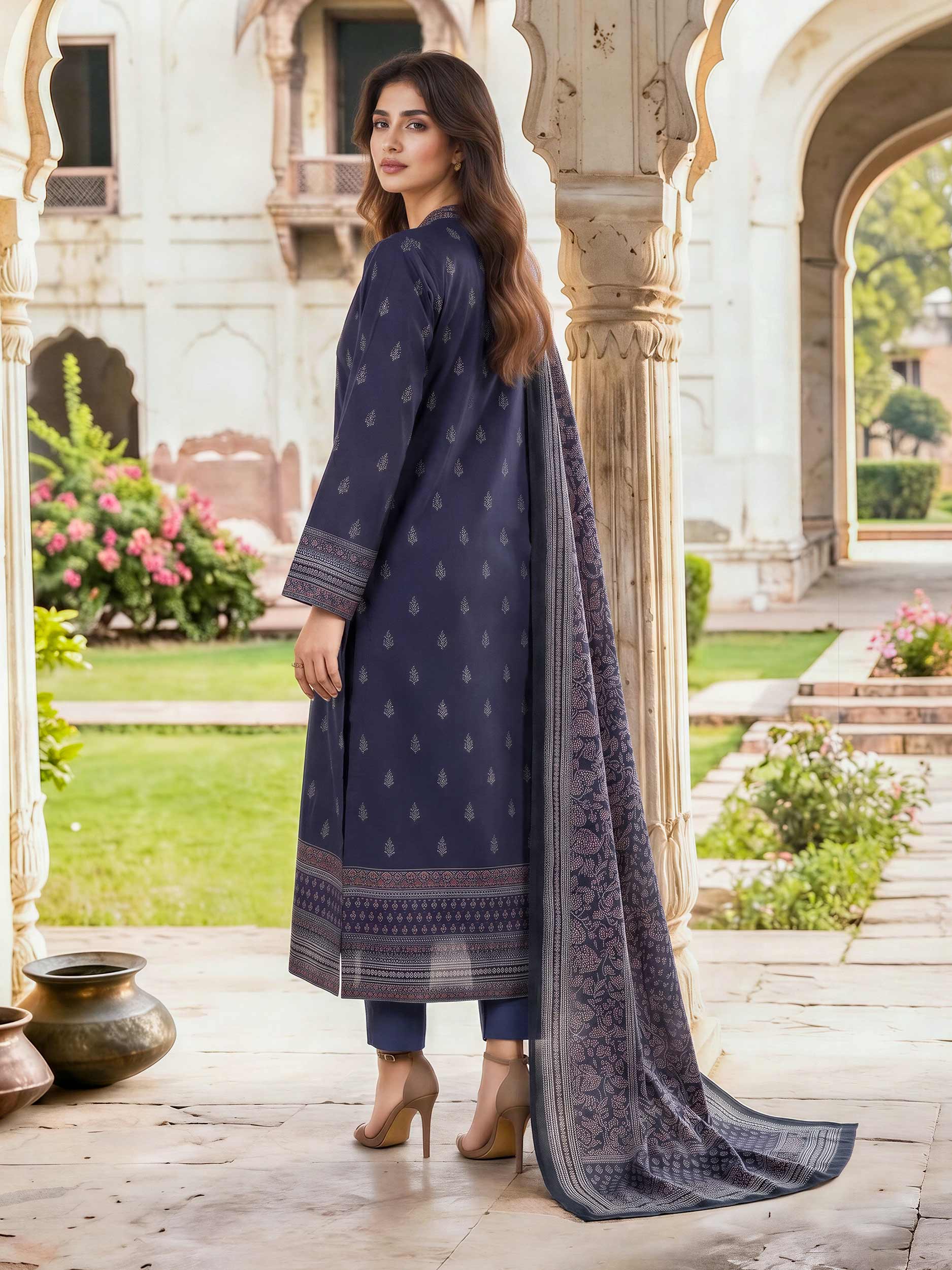 3 Piece Lawn Paste Suit (Unstitched)