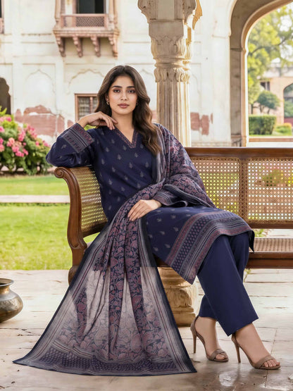 3 Piece Lawn Suit (Unstitched)