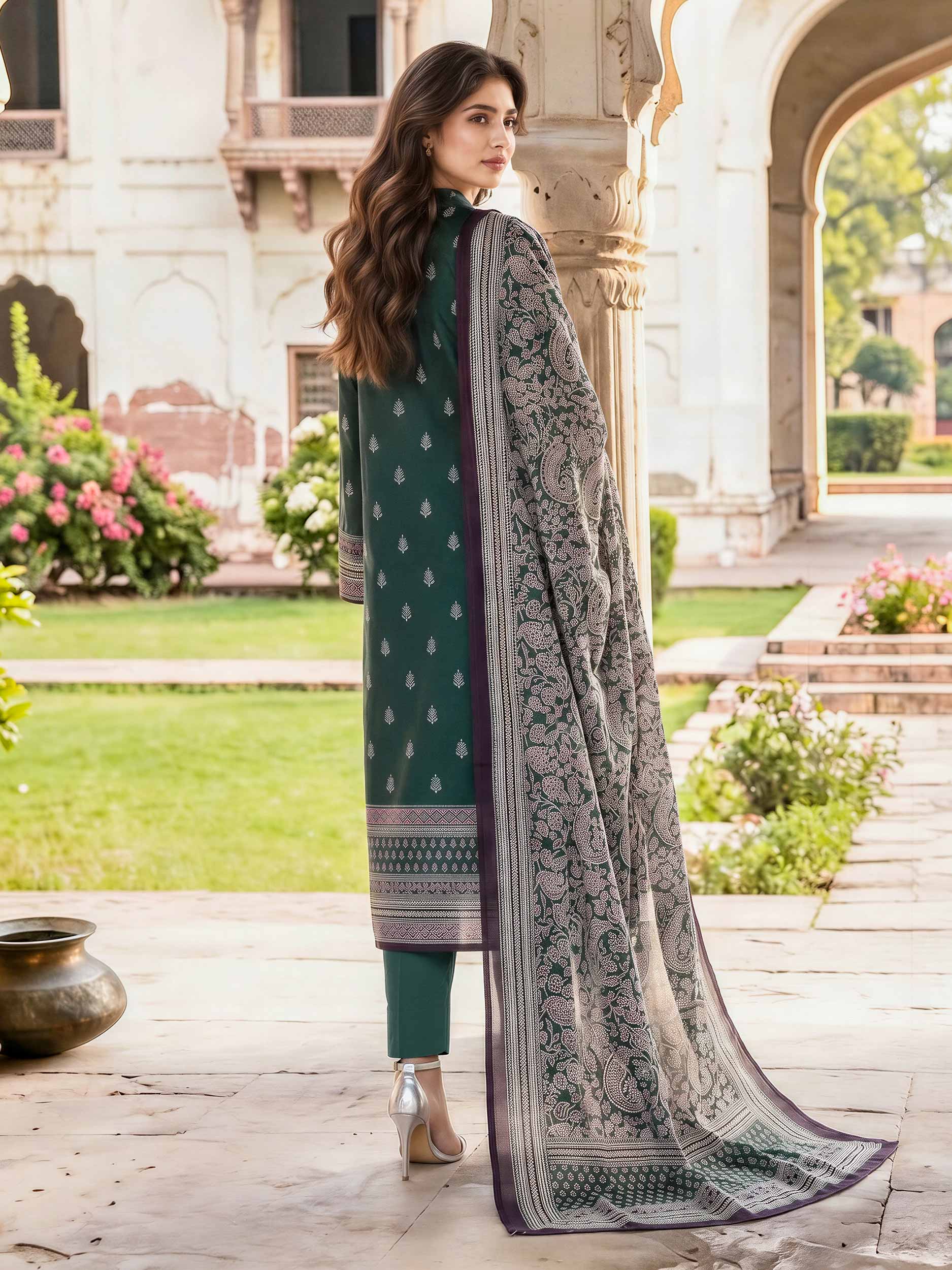 3 Piece Lawn Paste Suit (Unstitched)