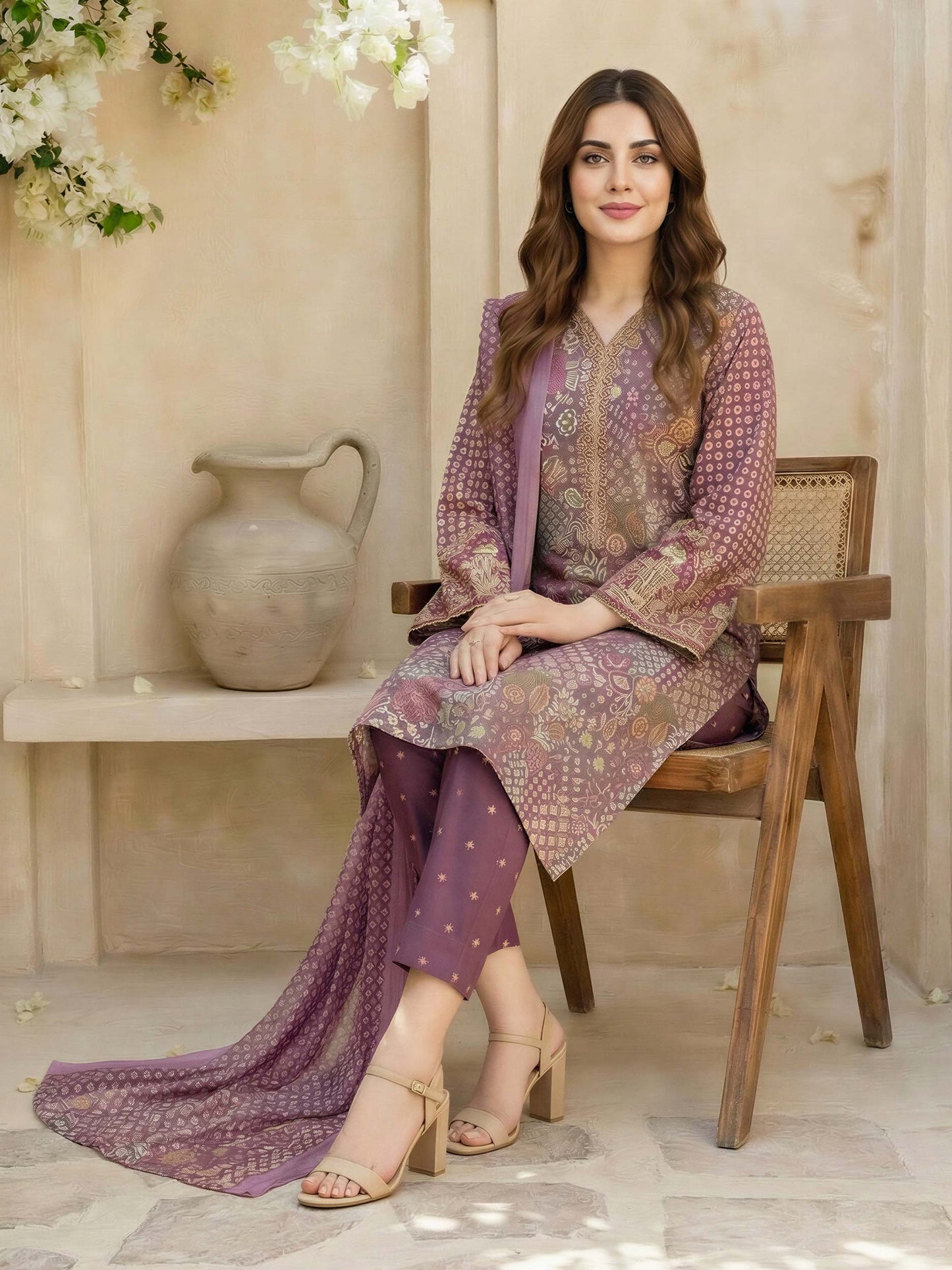 3 Piece Lawn Suit- Embroidered (Unstitched)