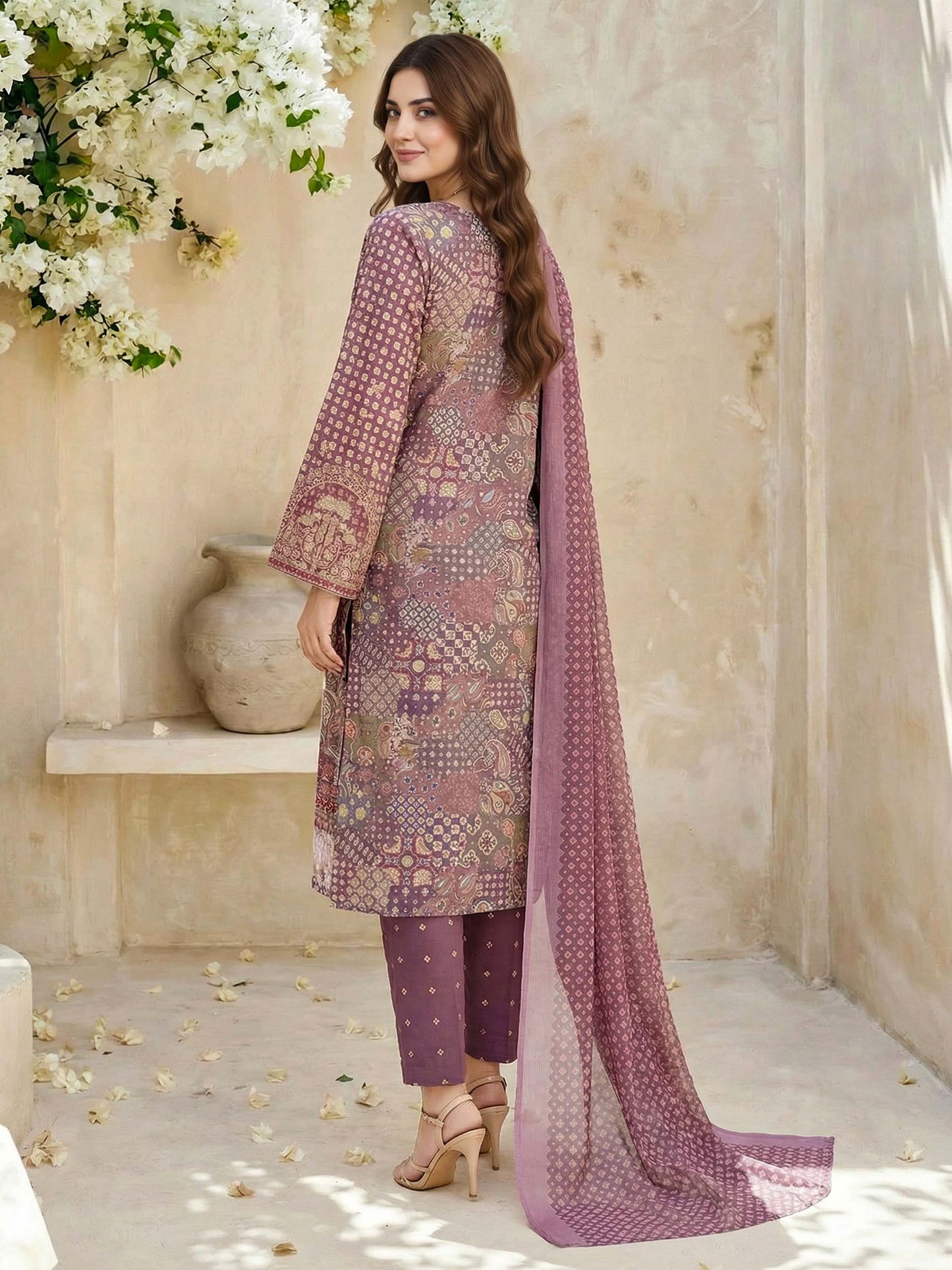3 Piece Lawn Suit- Embroidered (Unstitched)