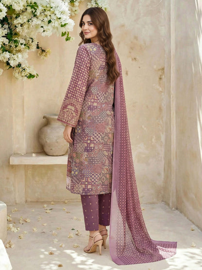 3 Piece Lawn Suit- Embroidered (Unstitched)