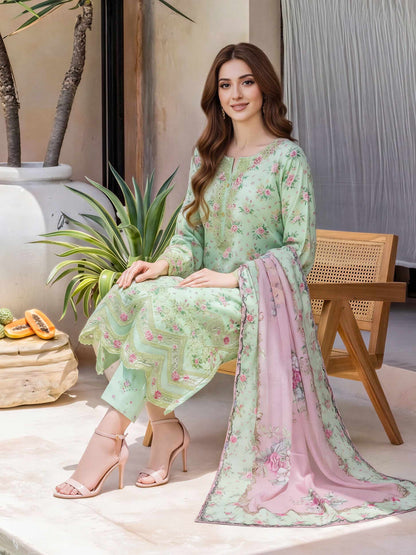 3 Piece Lawn Suit- Embroidered (Unstitched)