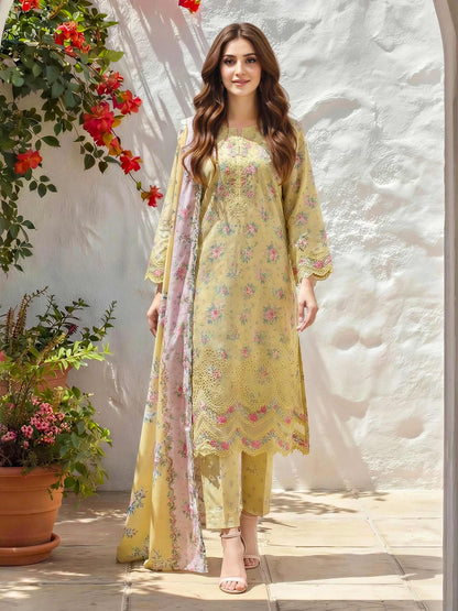 3 Piece Lawn Suit- Embroidered (Unstitched)