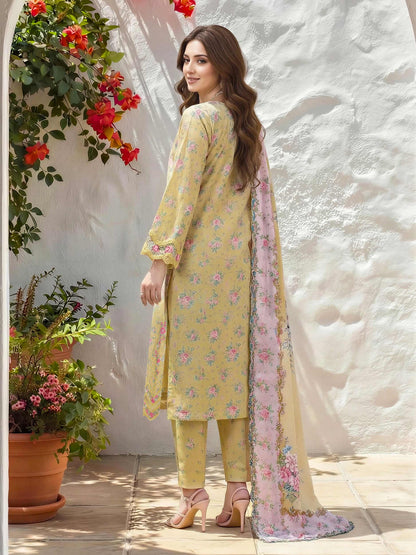 3 Piece Lawn Suit- Embroidered (Unstitched)