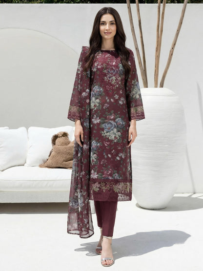 3 Piece Lawn Suit- Embroidered (Unstitched)