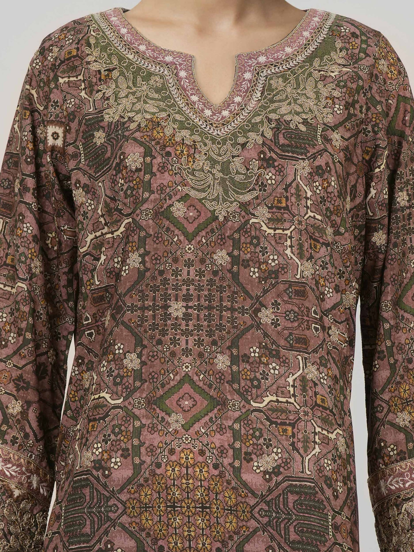 3 Piece Lawn Slub Suit-Embroidered (Unstitched)