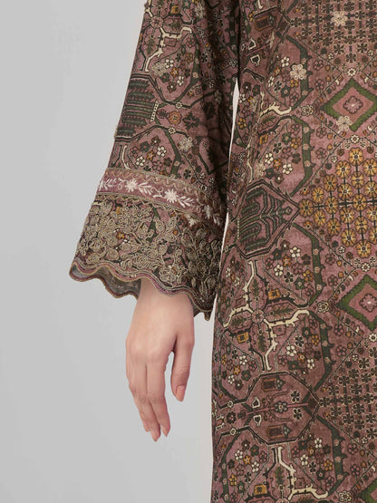 3 Piece Lawn Slub Suit-Embroidered (Unstitched)