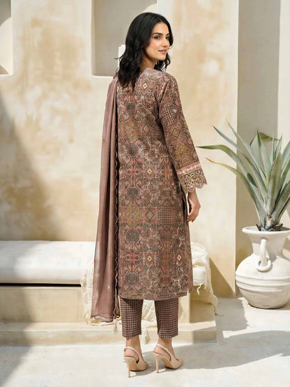 3 Piece Lawn Slub Suit-Embroidered (Unstitched)
