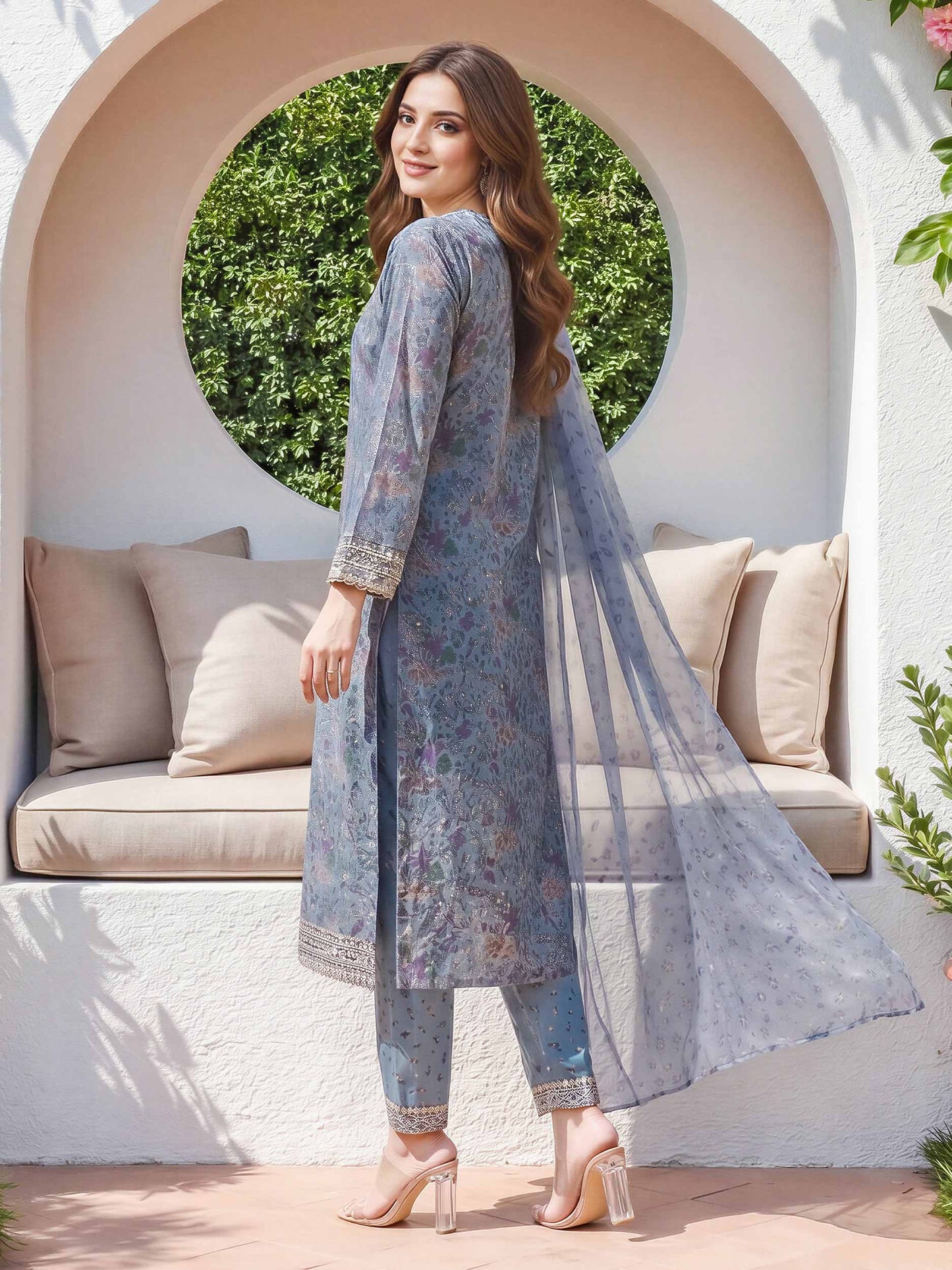 3 Piece Lawn Suit- Embroidered (Unstitched)