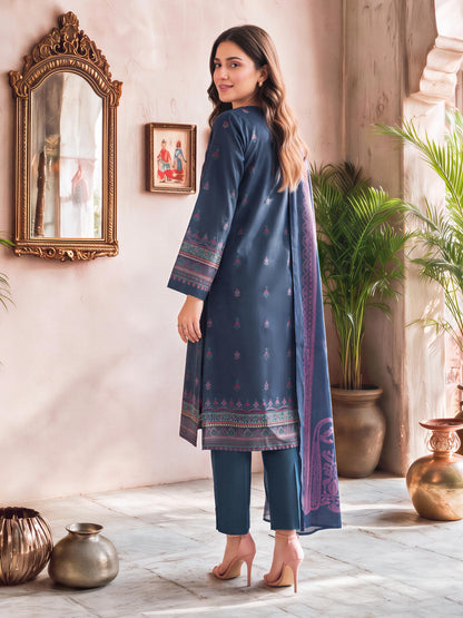 3 Piece Slub Khaddar Suit- Embroidered (Unstitched)