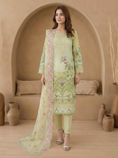 3 Piece Lawn Suit-Embroidered (Unstitched)