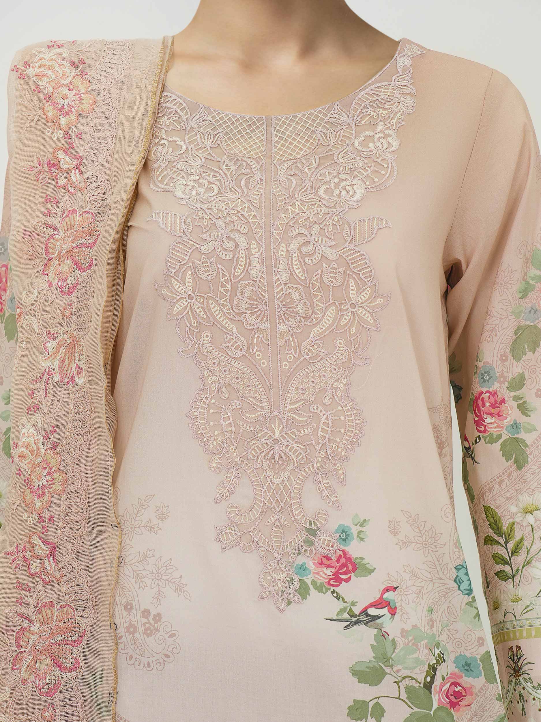 3 Piece Lawn Suit-Embroidered (Unstitched)