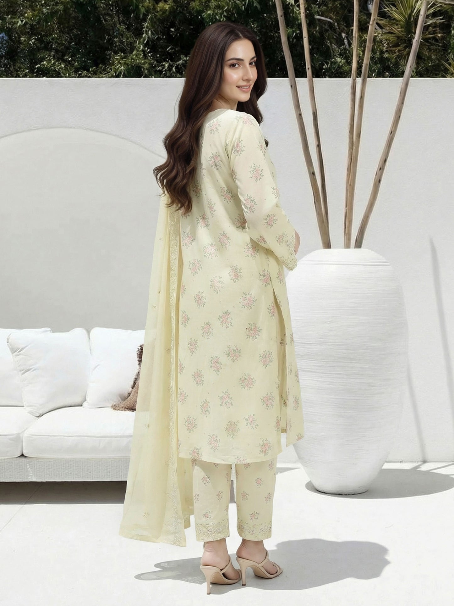 3 Piece Lawn Suit- Embroidered (Unstitched) 