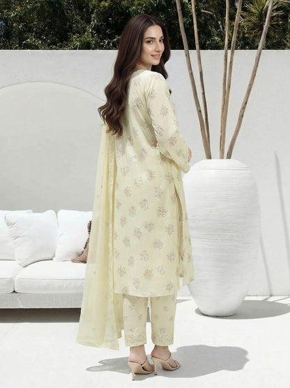 3 Piece Lawn Suit- Embroidered (Unstitched) 