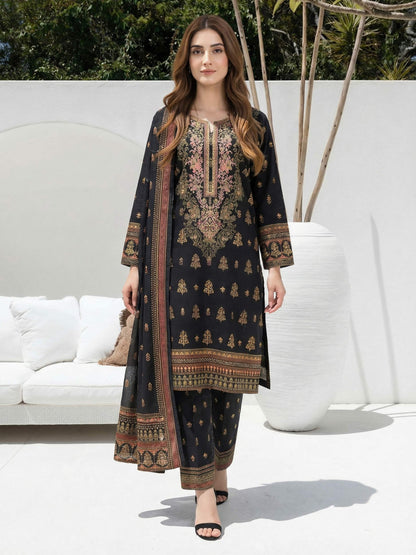 3 Piece Lawn Suit- Embroidered (Unstitched)