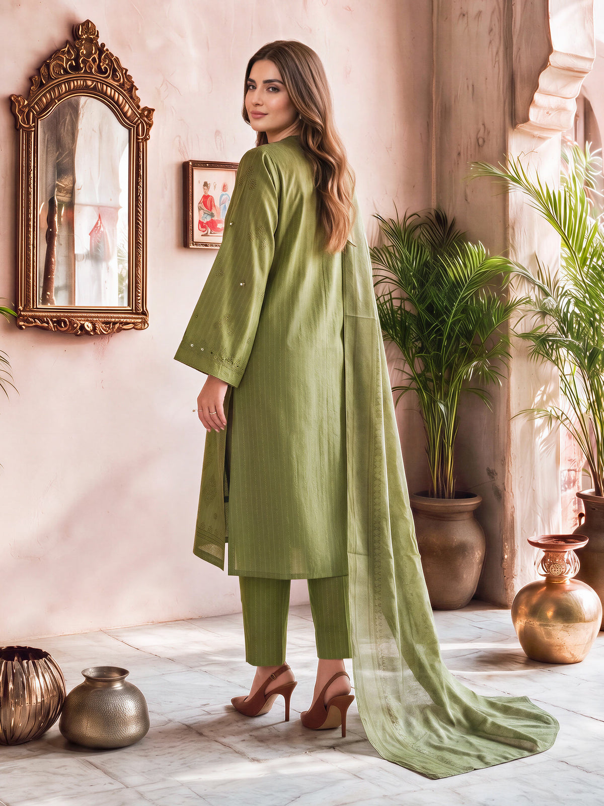 3 Piece Viscose Cotton Khaddar Suit- Embroidered (Unstitched)