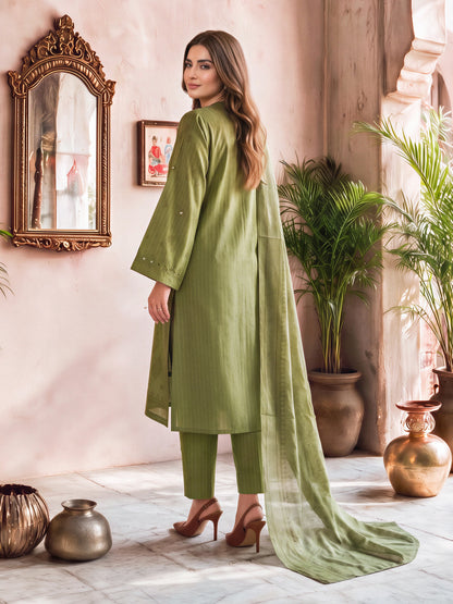 3 Piece Viscose Cotton Khaddar Suit- Embroidered (Unstitched)