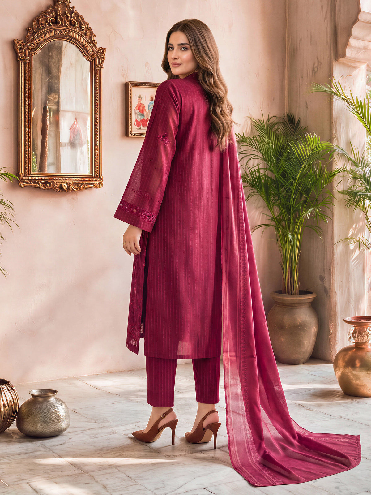3 Piece Viscose Cotton Khaddar Suit- Embroidered (Unstitched)