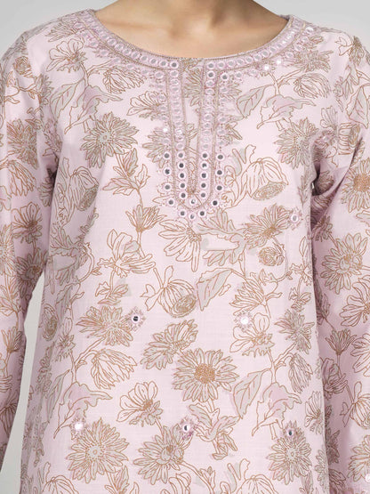 3 Piece Lawn Slub Suit- Embroidered (Unstitched)