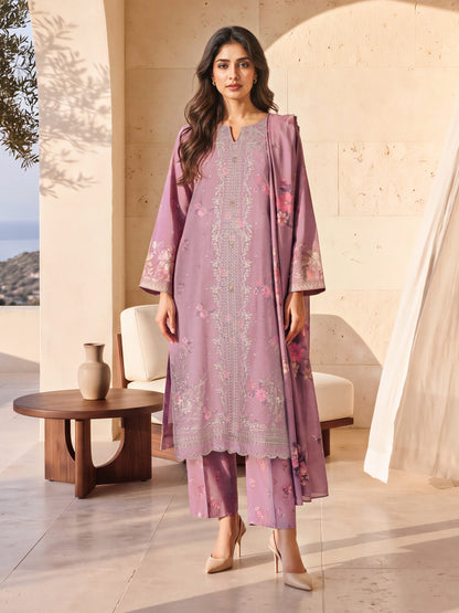 3 Piece Khaddar Suit- Embroidered (Unstitched)