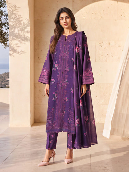 3 Piece Khaddar Suit- Embroidered (Unstitched)