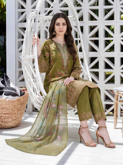 3 Piece Lawn Suit- Embroidered (Unstitched)