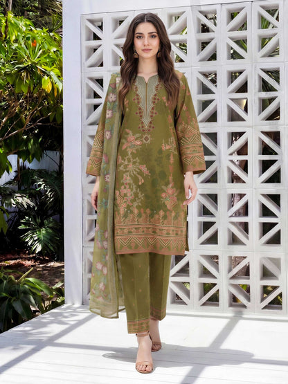 3 Piece Lawn Suit- Embroidered (Unstitched)